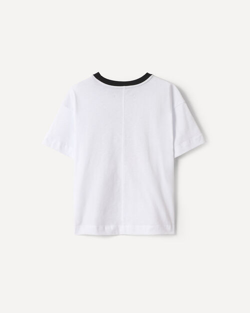 Playera Blanca Estampada