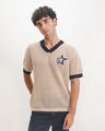 Playera Oversize Azul,BLANCO HUESO