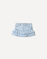 Falda Mini Volantes,AZUL CIELO