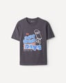 Playera Azul Con Gr&aacute;fico,GRIS