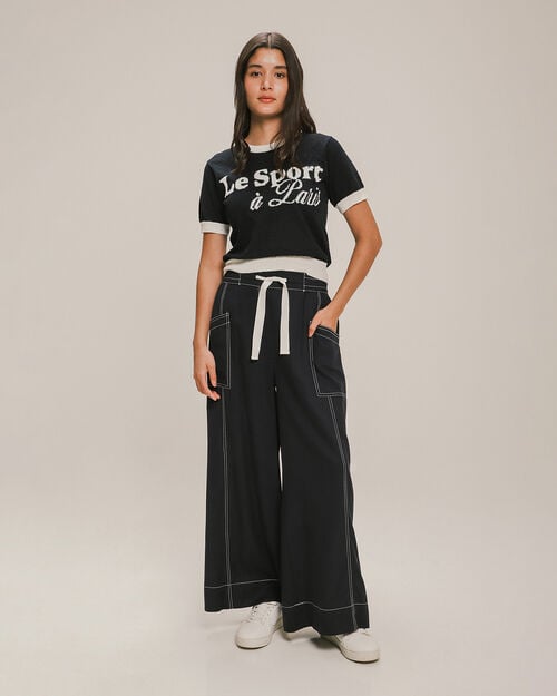 Pantal&oacute;n Fit Wide Leg Azul