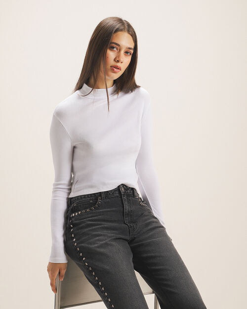 Top Blanco Cuello Alto