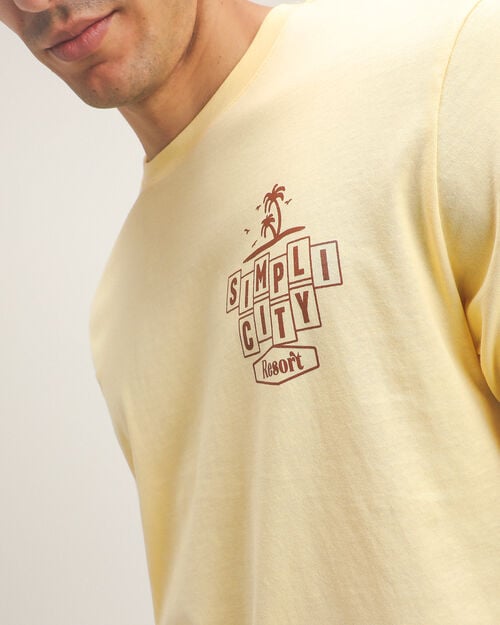 Playera Amarilla Estampada