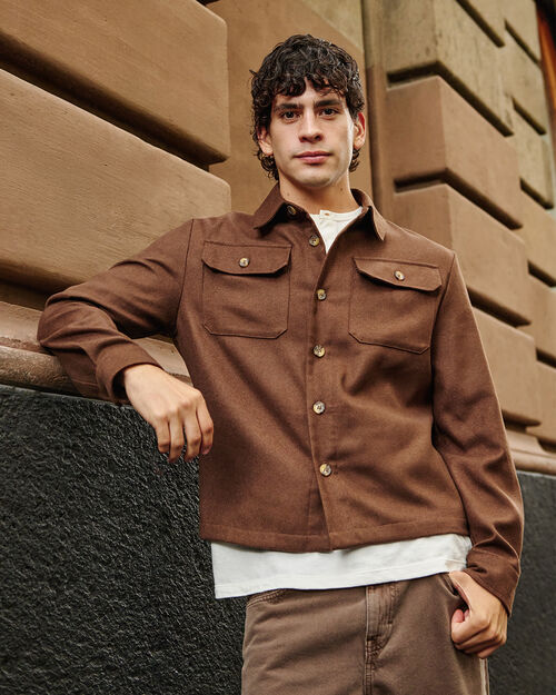 Chamarra Trucker Café