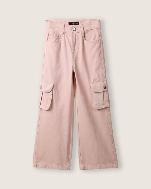 Pantalón Wide Leg Cargo Rosa