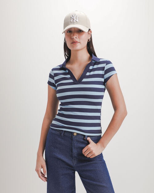 Polo Azul Rayas