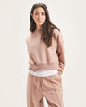 Sudadera Café Sólida,ROSA PALIDO