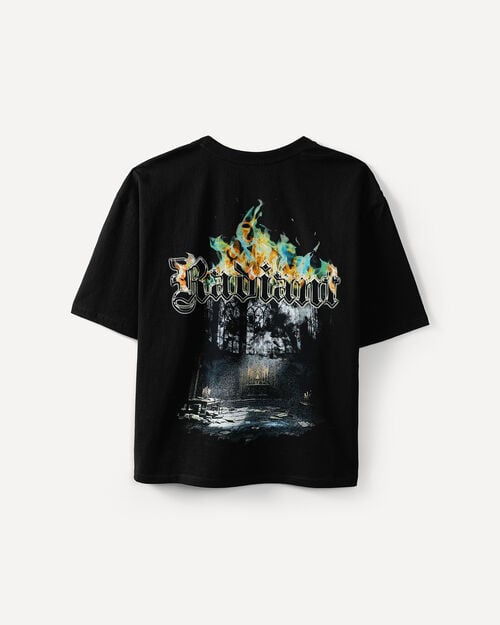 Playera Estampada Negra
