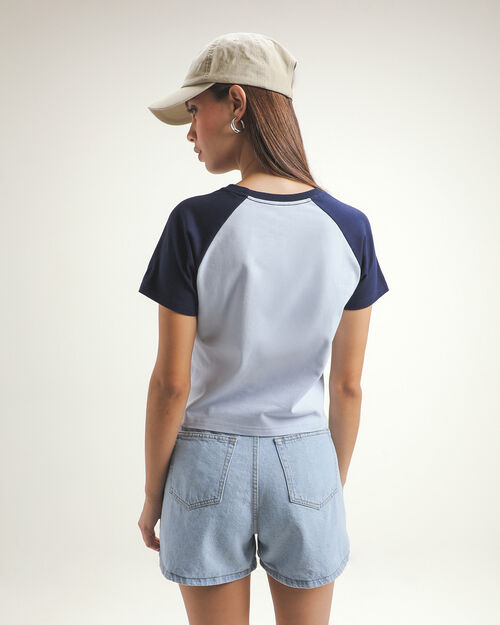 Playera Azul Ranglan