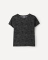 Playera Relaxed Aplicaciones,GRIS CARBON