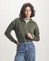 Sudadera Abierta Verde,VERDE BOSQUE