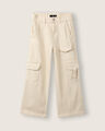 Pantalón Wide Leg Cargo,CRUDO