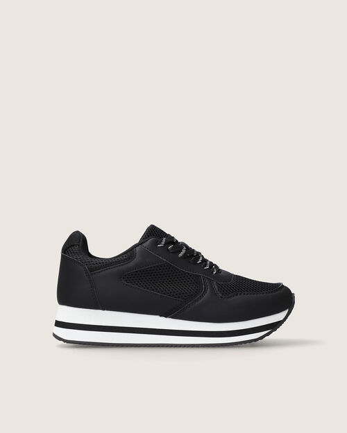 Tenis Con Plataforma Negro