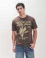 Playera Beige Con Gr&aacute;fico,CAFE P1