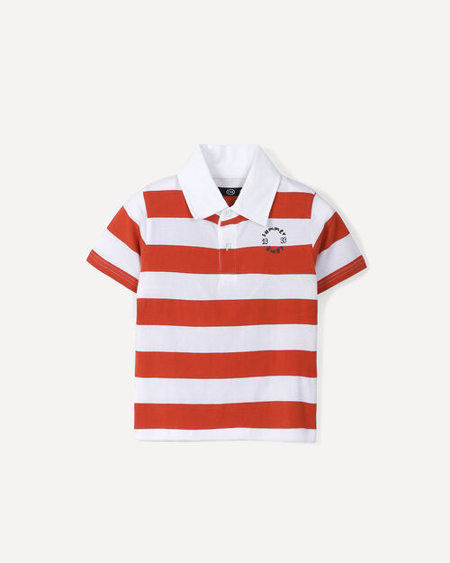 Polo Naranja Rayas
