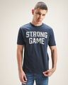 Playera Café Estampada,AZUL MARINO