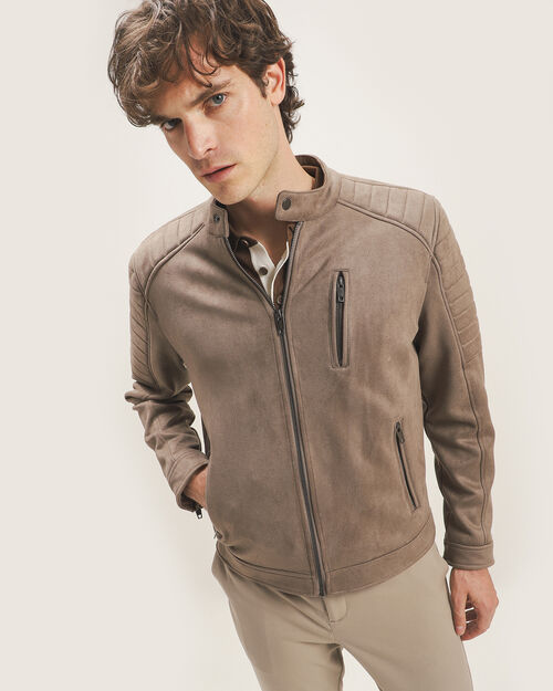 Chamarra Gris Biker