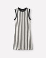 Vestido Rayas Tejido,CRUDO