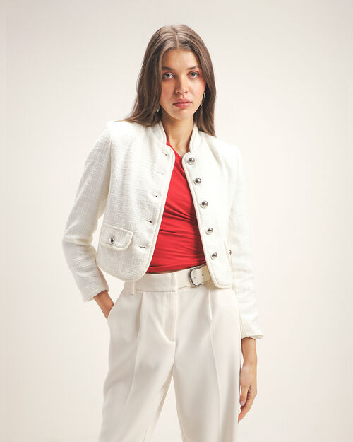 Saco Blanco Bolsillos