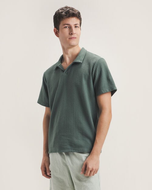 Polo Verde Manga Corta