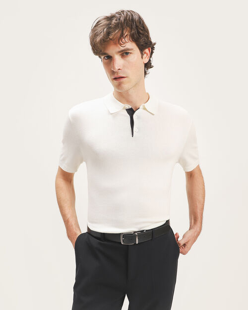 Polo Blanca Manga Corta