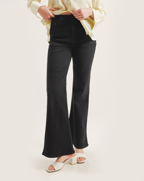 Jeans Negro Fit Flare