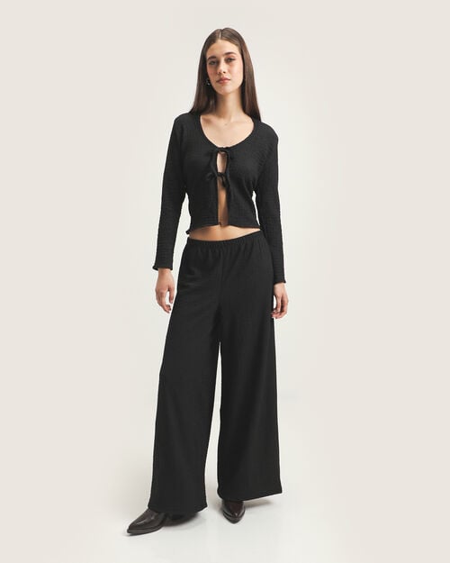 Pantal&oacute;n Negro Textura