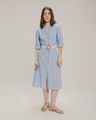 Vestido Rayas Con Cinturón,AZUL ACERO