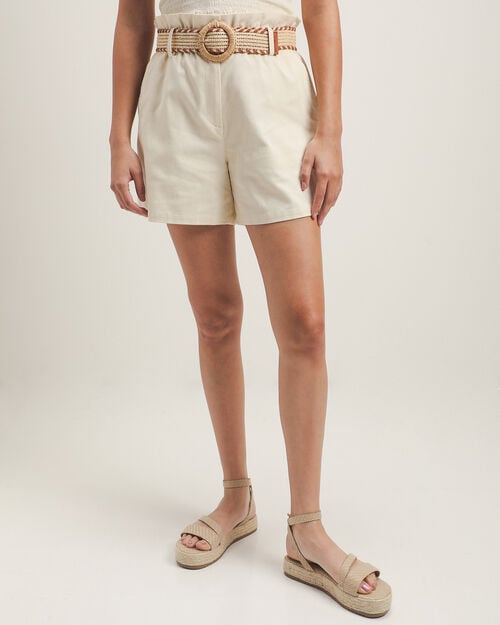 Short Paper Bag Beige