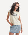 Playera Amarilla Estampada,AMARILLO CLARO