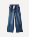 Wide Leg Jeans Azul,AZUL ACERO