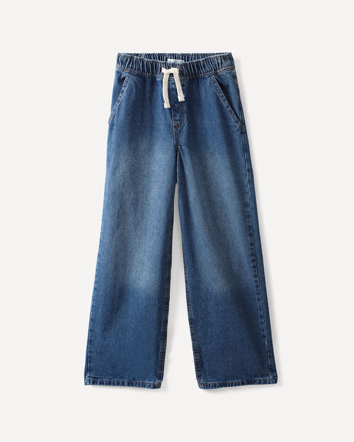 Wide Leg Jeans Azul