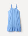 Vestido Blanco Estampado,AZUL CIELO