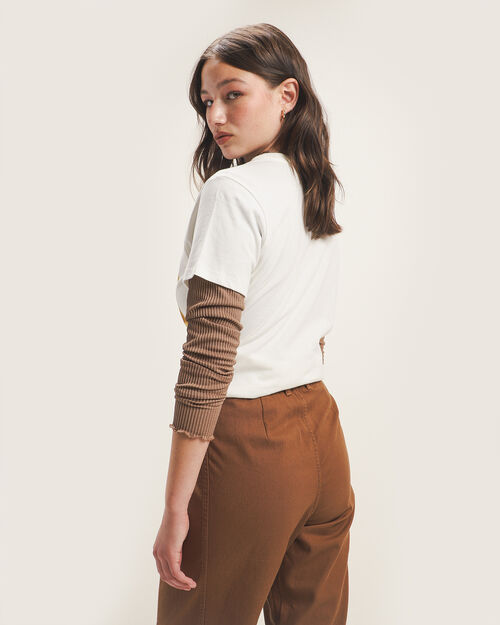 Playera Beige Con Estampado