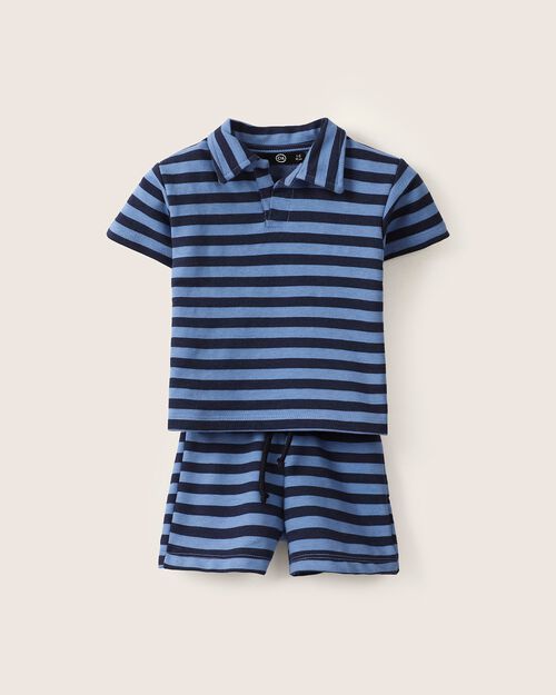 Conjunto Polo Y Short Rayas