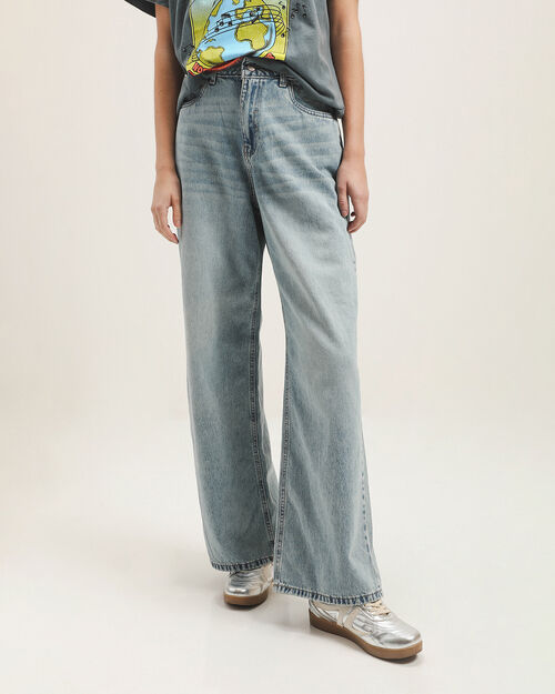 Jeans Wide Leg Azul Claro