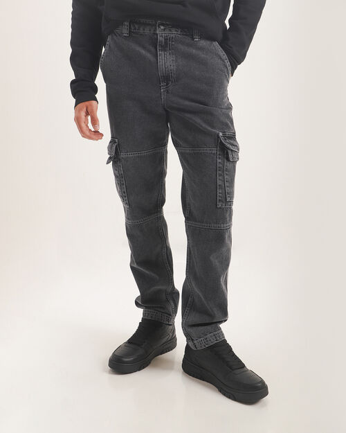 Jeans Fit Loose Cargo