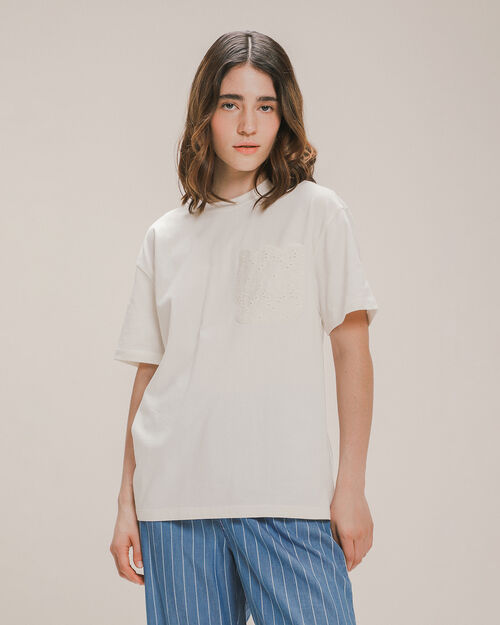 Playera Blanca Bolsillo