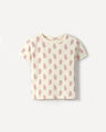 Playera Azul Estampada,BEIGE