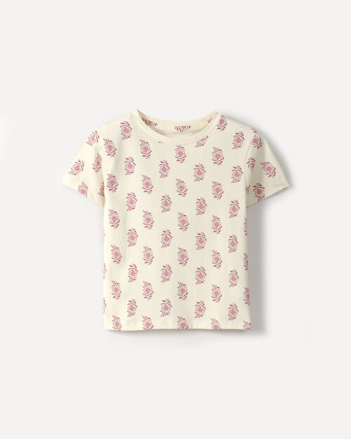 Playera Beige Estampada