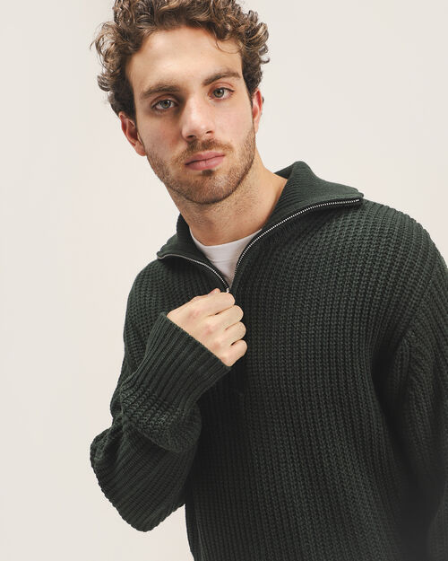 Su&eacute;ter Verde Semiajustado