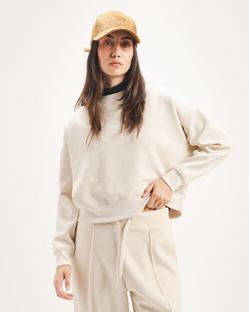 Sudadera Beige Cerrada