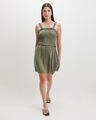 Vestido Corto Arena,VERDE EMPOLVADO