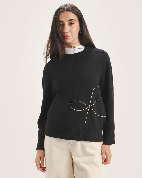 Suéter Negro Estampado