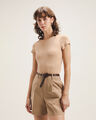 Crop Top Blanco,CAFE CLARO