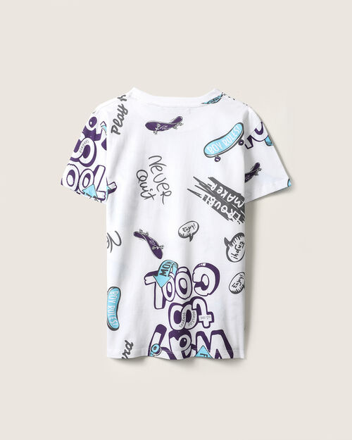 Playera Blanca Con Dise&ntilde;o