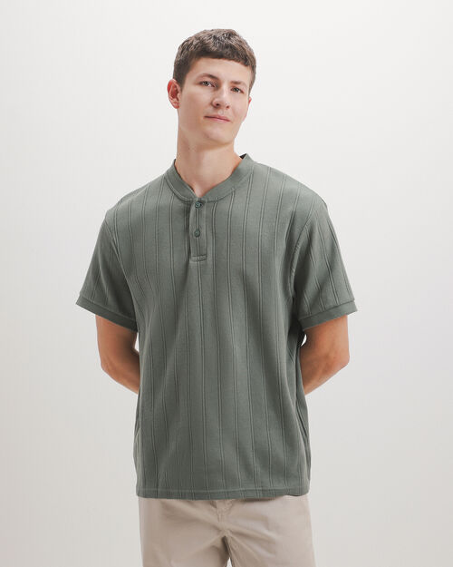 Playera Henley Verde