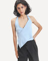 Top Negro Halter,AZUL PASTEL