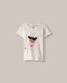 Playera Manga Corta Flores,BLANCO P1