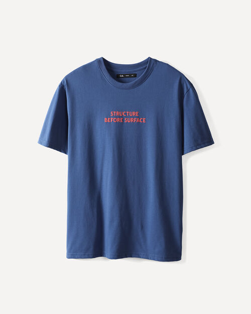 Playera Azul Relaxed